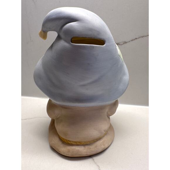 Bumpkins Scarecrow Coin Piggy Bank Vintage 6" Patchwork - Picture 5 of 10